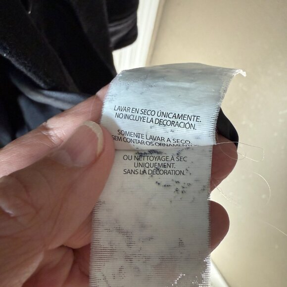 Armani Exchange women's long wool coat black w/ detachable fur collar, size S - Picture 5 of 5